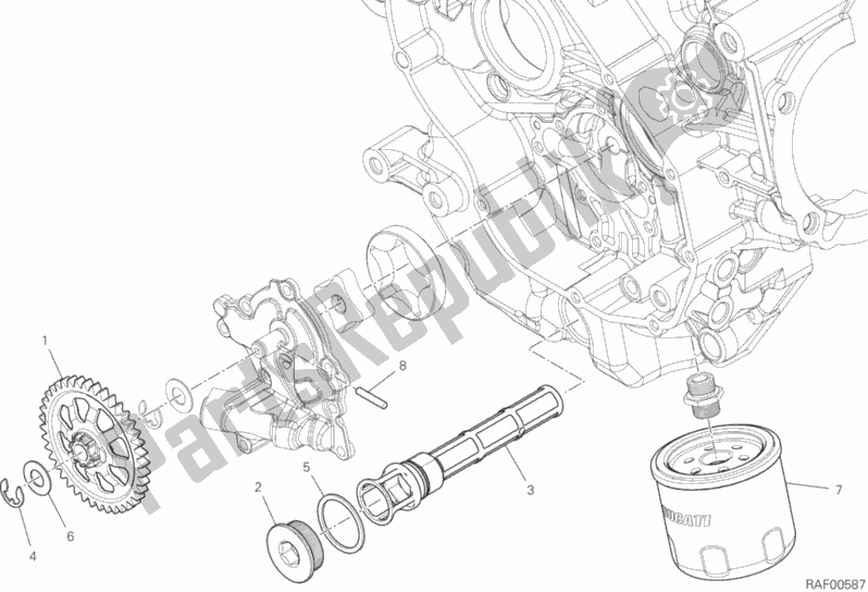 Todas as partes de Filtros E Bomba De óleo do Ducati Supersport S 937 2020